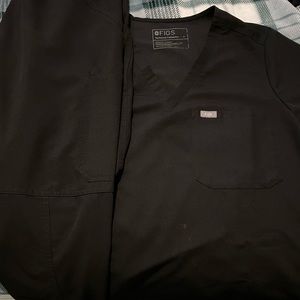 Figs black medium scrub set